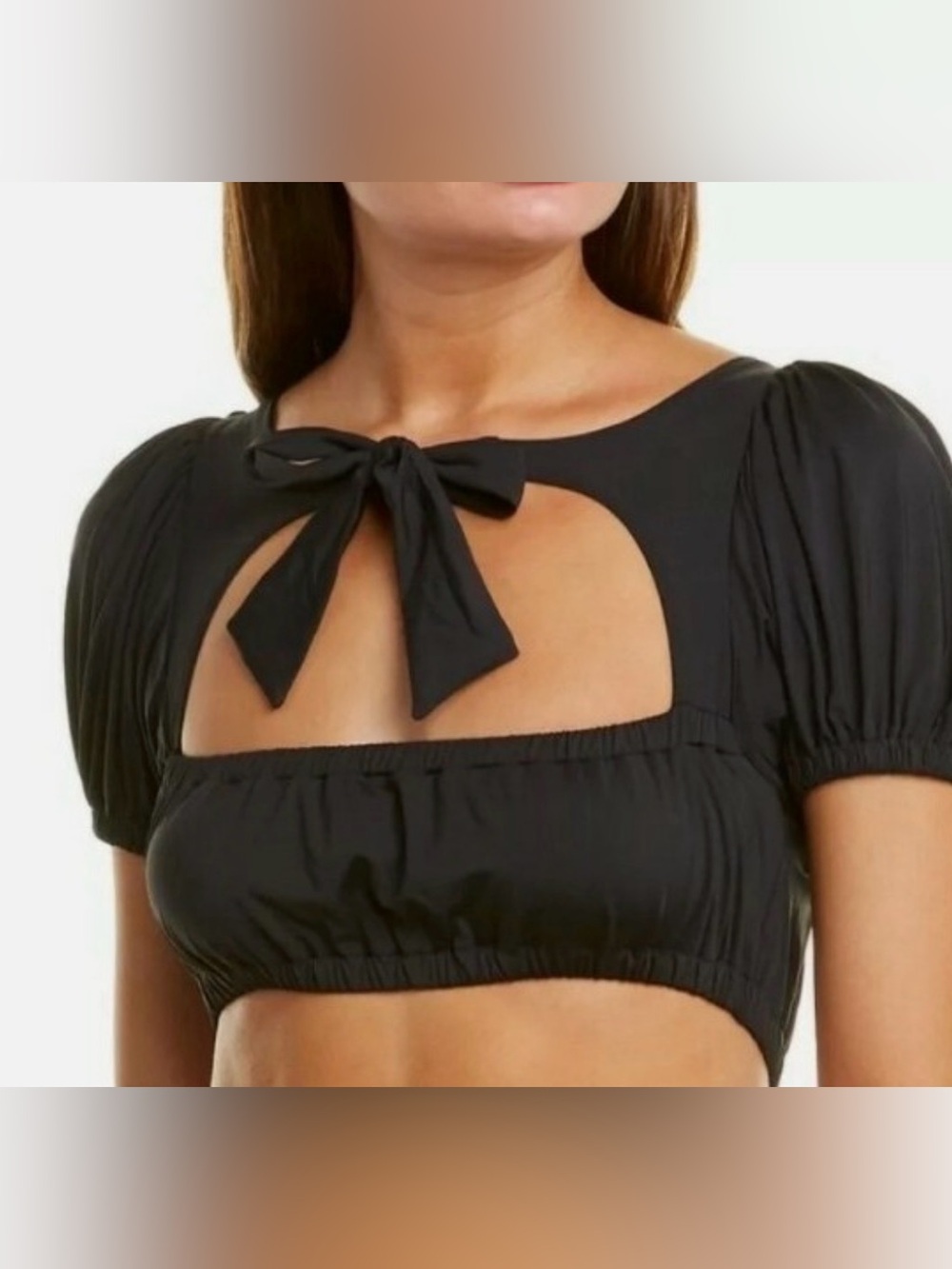 WeWOREWHAT WHITE COLOR swim top
